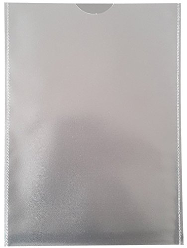 100x A5 Ausweishülle 120my genarbt, Dokumentenhülle, dokumentenecht ! Schutzhülle, Klarsichthülle an 3 Seiten geschlossen, recycelbar !