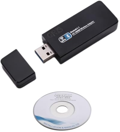 Vjsujehgy Adattatore di Rete Wireless USB 3.0, WiFi 6, PC per Linux, Adattatore Bluetooth Dual-Band 5G RTL8852BU, AX 5.2