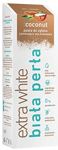 Biaa Pera Dentifricio extra bianco, olio di cocco, 75 ml