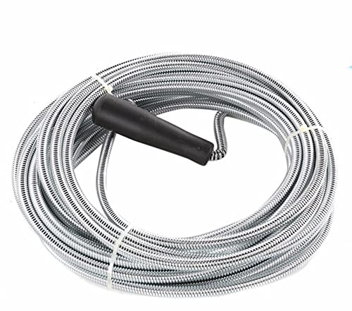 Drain Cleaner Unblocker Flexible Kitchen Sink Cleaning Snake Plunger Waste Pipe Hair Removal Wire Tool with Plastic Handle for Basins, Toilet, Bathroom, Bathtubs Sewers & Unclog (2m)