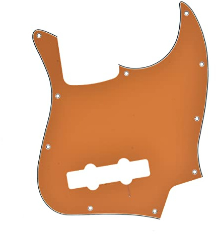 Dopro Jazz Bass J Bass Pickguard für USA/Mexican 4 String FD Jazz Bass orange 3-lagig