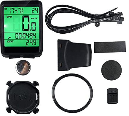 Huamengyuan Fahrradtacho,Fahrrad-Geschwindigkeitsmesser Fahrrad Wasserdicht Odometer LCD-Hintergrundbeleuchtung Kilometerzähl für BMX Faltrad Elektrofahrrad