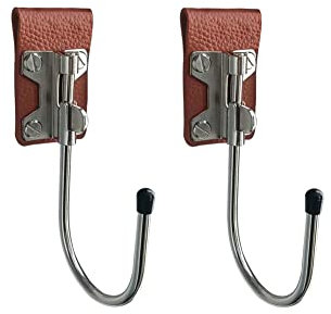 Qinwuwu Leather Drill Holder Belt Tool Hook Holster Spider Tool Holster Hammer Holder 2 Packs