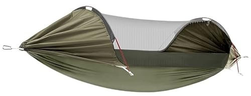 LUCBEI Schaukel Brasilianische Hängematte, Baumwoll-Hängematte, tragbare Blaue Hängematte mit Tragetasche for Hinterhof, Veranda, Outdoor und Innenbereich Schaukelsitz (Color : Military Green)
