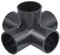 PATIKIL 40mm ID U-PVC Tubo Montajes, 5 Vías Codo Lateral Salida Muebles Grado Accesorios Tubería Conector para Jardín Riego Almacenamiento Marco