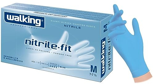 DOT Horeca Solutions 100 Guanti monouso NITRILE FIT in Nitrile colore azzurro TAGLIA XL senza polvere alta qualità e comfort nichel free