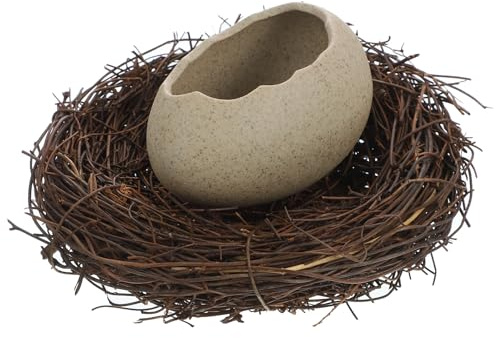 DECHOUS Cuenco De Forma De Cáscara De Huevo Con Nido Cuenco Para Servir Aperitivos Y Dulces Organizador Decorativo Para Hogar Plato De Postre Y Frutas