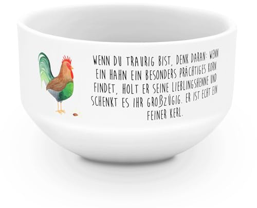 Mr. & Mrs. Panda Schüssel Hahn Korn - Geschenk, porzellanschüssel, Bowlschale, schale, Bauernhof, Müslischale Lustig, Natur, Henne, Eier, Obstschale