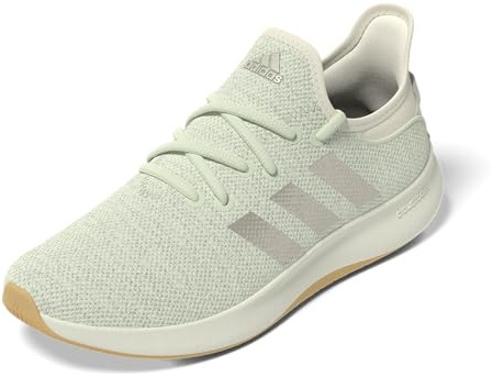 Adidas Womens Cloudfoam Pure Sportswear, Linen Green/Linen Green Met./Wonder White, 10