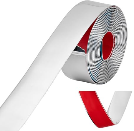 UNICRAFTALE 5 m Flexible Zierleiste PVC Wandleisten Selbstklebend Leisten Selbstklebend Wandleiste Zierleisten Selbstklebend Zum Abziehen Und Aufkleben Für Wand Eckschutz Nähstreifen Dekoration 50x2mm