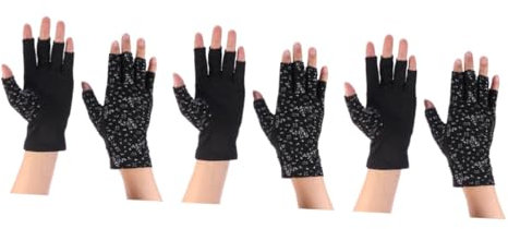 SAFIGLE 3paare Outdoor Uv-Schutz Handflächenfreie Blumenmuster Handschuhe Für Radfahren Und Klettern Leichte rutschfeste Handfläche Für Sommeraktivitäten
