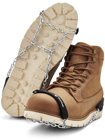 Yaktrax Quick Chains Traction Cleats - 360-Degree Grip on Snow, Ice, & Multi-Terrain Surfaces - Abrasion & Rust Resistant - Unisex, X-Large
