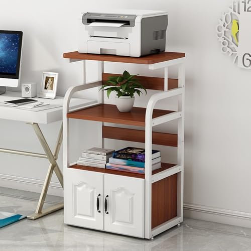 YVZYLXH Mueble HiFi Mueble Tocadiscos Mueble habitacion Equipo de Musica 4 Niveles con Estante estéreo,Armario de Almacenamiento de Medios Estantes Ajustables Estante de Esquina Soporte AV(Brown)