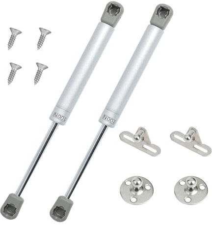 Amortiguadores de Gas,2 PCS 100N Pistones a Gas Resorte de Gas para Puertas Armario Amortiguador para Cocina y Muebles Bisagra Armario con Tornillos