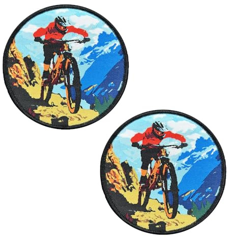2 parches para deportes al aire libre para moteros y carros de montaña para ropa, chaquetas, mochilas, chalecos, uniformes, motociclistas, motos, manualidades, decoración, 2 unidades