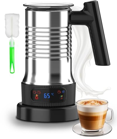 Electric Milk Frother, 4 in 1 Automatic Milk Steamer and Frother, 500W Hot & Cold Milk Foamer Maker, 350ml Electric Milk Heater, Auto Shut-Off & Quiet, Valentine's Day Gifts for Latte Coffee Macchiato