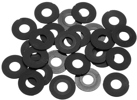 QUARKZMAN 25Pcs Arandelas Planas De Nylon M8 Arandela Lisa 8mm DI Negro | 20mm De 1mm Espesores, Espaciadores De Plástico, Para Tornillos Tuercas Reparación De Fontanería Grifos De Jardín