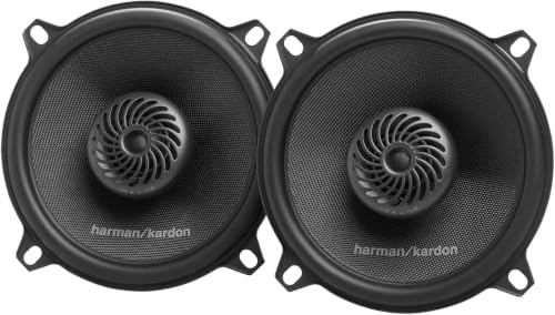 Harman Kardon FIT5F Pareja de Altavoces Coaxiales de 5.25 Pulgadas y 133mm para Coche, 35W RMS, 90dB de Sensibilidad, Cono de Fibra de Vidrio Plus One y Tweeter de Cúpula de Seda de Alta Resolución