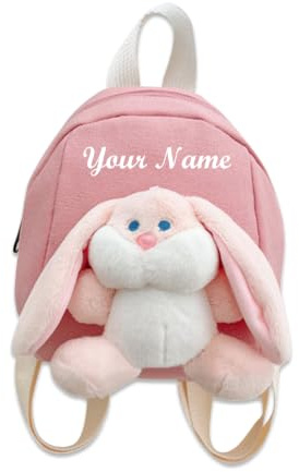 Generisch Personalisierter Kinderrucksack Mit Stickerei,Individueller Kindergartenrucksack Für Jungen & Mädchen, Ideales Geschenks Zum Schulanfang, Geburtstag & Fest (B, Pink)