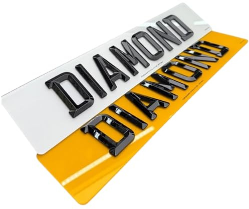 PRIME - Standard Retro Diamond Bevelled Plates & Holders - Personalised