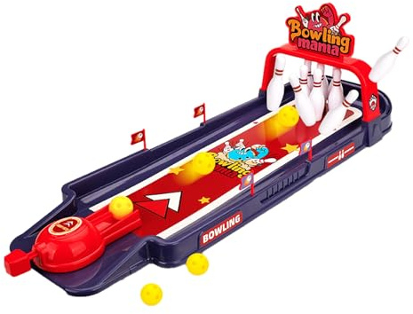 Mini gioco di bowling - set da tavolo, giocattolo da bowling per decorazioni da scrivania, divertente gioco in ufficio e in casa, palla con birilli portatile con costruzione | Set per bambini
