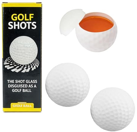 YouthLoxus 3 Pack Golf Ball Shot Glasses with Lids, White Realistic Texture Golf Shots Tumblers, for Party Gathering Shatterproof Drinking Cups for Home Bar Party Favours, White 56x53mm