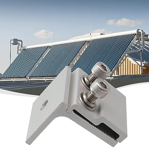 100 abrazaderas de pliegue de pie, abrazadera de techo para fijación de paneles solares, fijación de techo para montaje en techo plegable, aleación de aluminio, 45 x 52 mm