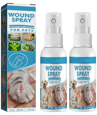 Spray De Guérison Pour Animaux,Pansement Liquide Pour Plaies Chien,30ML*2PC