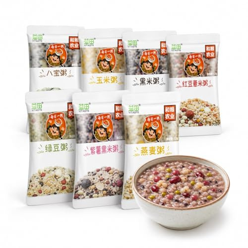 7-Tage-Mischkornbrei-Sortenpaket: 7 Geschmacksrichtungen, 120 G/Beutel, Einfach Zuzubereitendes Frühstück Und Abendessen, Vollkornbox (120 G X 7)
