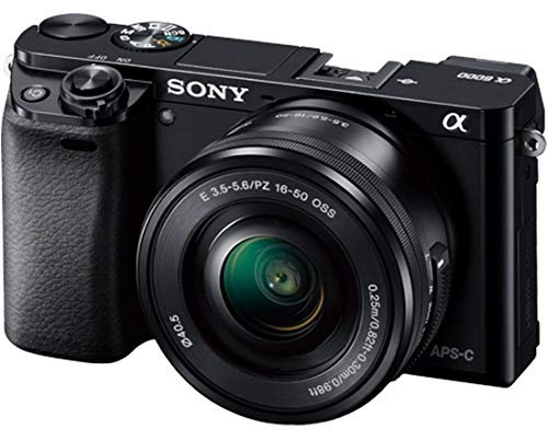 Sony Alpha A6000 Mirrorless Digital Camera 24.3MP SLR Camera with 3.0 LCD Display (Black) with 16-50mm Zoom Lens (Renewed)