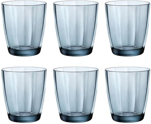 Bormioli Rocco Pulsar - Set di 6 bicchieri Ocean, 30 cl, colore: Blu