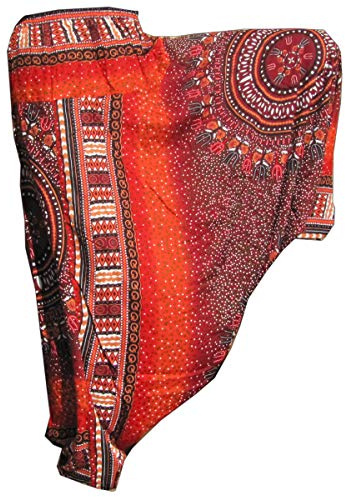 PANASIAM Aladinhose Damen & Herren - Haremshose - Pumphose im Ethno Look | buntes Maoi Design, leichte Sommerhose aus Viskose, elastischer Bund & tiefer Schritt, ideal für Yoga, Strand & Festival