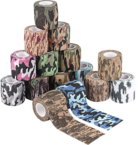 JOSPL 15 Stück Selbsthaftende bandage Haftbandage Cohesive Bandage Elastisch Pet Vet Wrap für Finger Handgelenk Knie Knöchelverstauchungen für Hund,Pferd,Haustier 5cm*4.5m