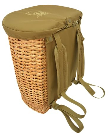 Acropolis Mushroom Foraging Bag - Wicker Basket for Adults and Kids - Haversack Bushcraft Bags - Gardeners Harvest Basket - Forage Pouch for Hiking, Morel Mushrooms, Camping, Hunting, X-Large, PHG-5