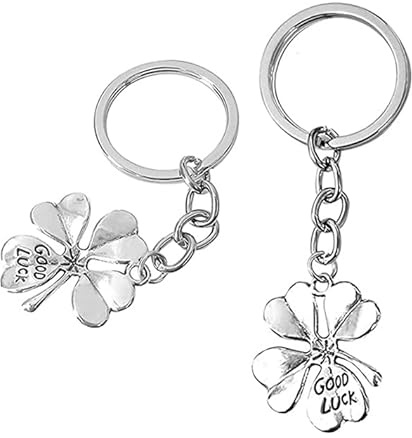Porte-clés Porte-bonheur 2 Pièces - Idée Cadeau Good Luck, Cadeaux de Famille, Couple Original, Homme Femme Anniversaire, Noël