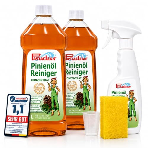 Pastaclean® Pinienöl Reiniger Konzentrat 2x 1 Liter + 1 Mischflasche | Allzweckreiniger Universalreiniger | Reinigen mit der Kraft der Pinie