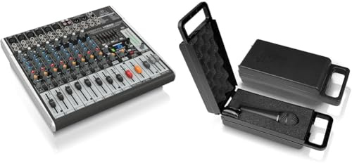 Behringer Mezclador Behringer XENYX X1222USB Premium de 16 entradas y 2/2 buses con preamplificadore & Best Price Square Microphone, Dynamic XM8500 XM8500 by