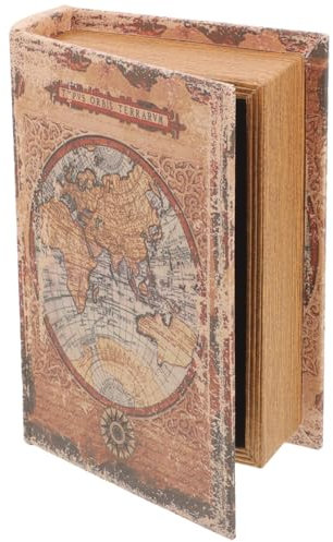 Amosfun Kunstbuch Zur Dekoration Verstecktes Sicherheitsbuch Aufklappbares Aufbewahrungsbuch Im Used-Look Dekoratives Vintage-Buch Für Bücherregal Tischdekoration Schreibtischdekoration