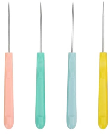 4 Stück Zuckerguss-Ritznadeln, Plätzchen-Dekorationswerkzeuge, Zuckerrührstift zum Umrühren von Sirup, Umreißen von Kuchenformen (zufällige Farbe)