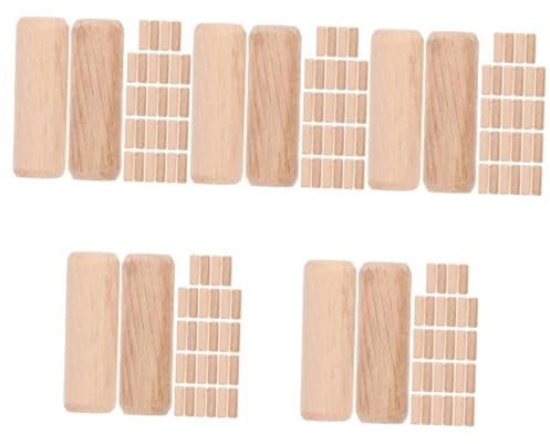 SOLUSTRE 500pezzi Dowel Rod Legno Per Fissaggio Stecche Di Legno Per Progetti Di Falegnameria Connettori Per Mobili Facile Da Installare e Versatile