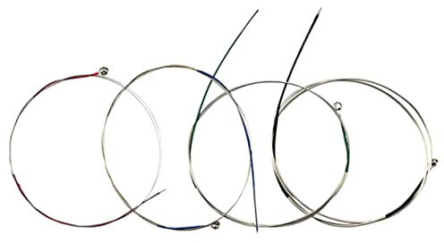 HEMOTON Bratschensaite aus Metall Silber Standardspannung Leicht zu Ersetzen für Bratsche mit 4 Saiten 0.35-0.99mm