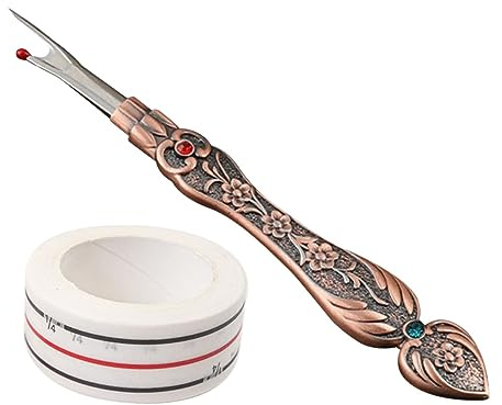DIYEAH 1 Satz Retro-nahttrenner Automatisch Stickerei Polsterreiniger Sticknadel Nadeleinfädler, Nahttrenner Tie-dye-kit Stoffmarker Näheinfädler-nadelwerkzeug Zum Nähen Gel Zinklegierung
