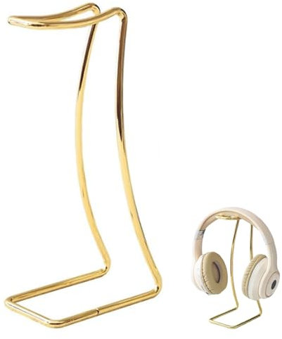 DUOHERESHUI Soporte para Auriculares, Accesorios Escritorio para Auriculares, Universal, Aleación De Aluminio, para Soporte para Over-Ear y Gaming,Apto para Mesa, Vitrina, Dorado