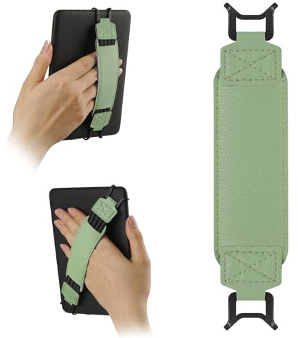 HoYiXi Universal Soft Hand Strap for 6-7 Pouces eReader Tablet Compatible avec Kindle/Kobo/Pocketbook/Tolino/Sony/Paperwhite/Nook, pour 6, 6.8, 7 avec dragonne Haute élasticité,Vert