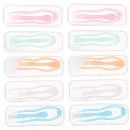 PACKOVE 10 Pièces Kit de Outils de Lentilles de Contact avec Cônes Suction et Pince Épiler Accessoires de Voyage pour Insérer et Retirer Lentilles