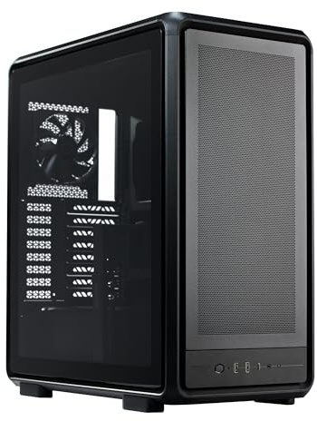 Cooler Master MasterFrame 500 Mesh Black Freeform 2.0 Boîtier de Tour intermédiaire ATX en Plein air, Cadre en Aluminium, Double Ventilateurs de 200 mm, GPU Max 390 mm, AIO Max, Type C, Verre trempé