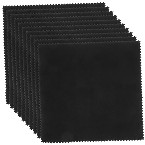 Alipis Paños de Limpieza de Microfibra para Violín E Instrumentos Musicales, 12 Piezas, Negro, Limpieza sin Rayas y Pulido Eficaz en Casa o Estudio