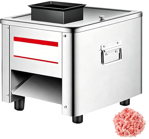 Affettatrice/tritacarne Professionale, 200 kg/h, Elettrica, Con Ampia Apertura Di Alimentazione, 850 W, In Acciaio Inox, Ideale Per Ristoranti, Supermercati, Agnello, Manzo E Pollo 5mm