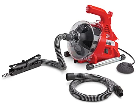 RIDGID 55808 PowerClear 120-Volt Drain Cleaning Machine Kit for Tubs, Showers, and Sinks, Drain Cleaner Machine Kit with AUTOFEED, Inner Core Cable, and Guide Hose