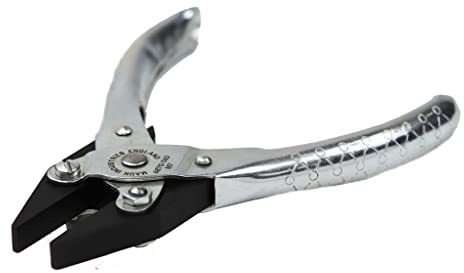Maun 4870-160 Smooth Jaws Flat Nose Parallel Plier 160 mm | Smooth Parallel Jaws for A Firm Grip Without Damage | Open Throat to Hold Wire and Rod | Professional Quality